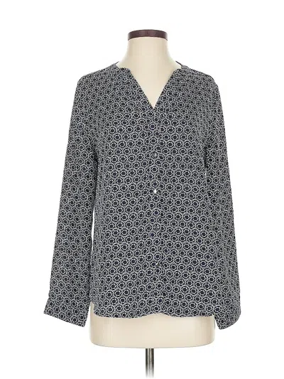Pre-owned Chico's Long Sleeve Blouse In Gray