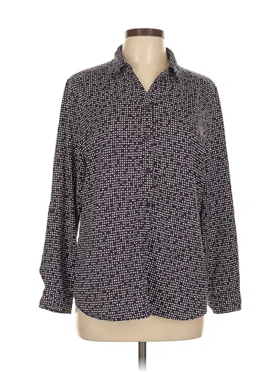 Pre-owned Chico's Long Sleeve Blouse In Gray