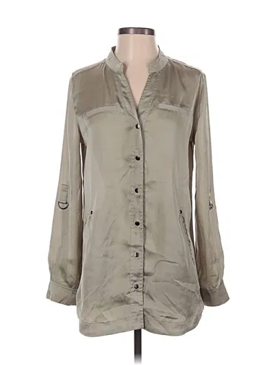 Pre-owned Chico's Long Sleeve Blouse In Gray