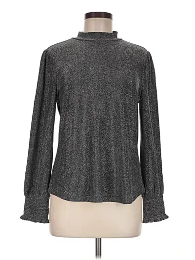 Pre-owned Chico's Long Sleeve Blouse In Gray
