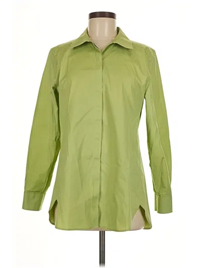 Pre-owned Chico's Long Sleeve Blouse In Green