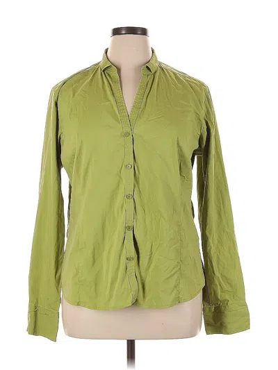Pre-owned Chico's Long Sleeve Blouse In Green