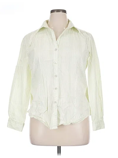 Pre-owned Chico's Long Sleeve Blouse In Green