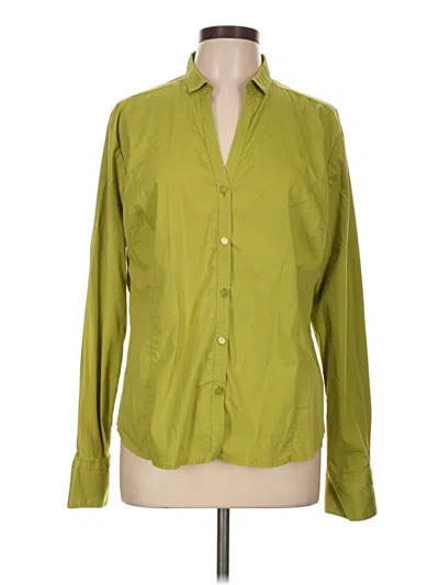 Pre-owned Chico's Long Sleeve Blouse In Green