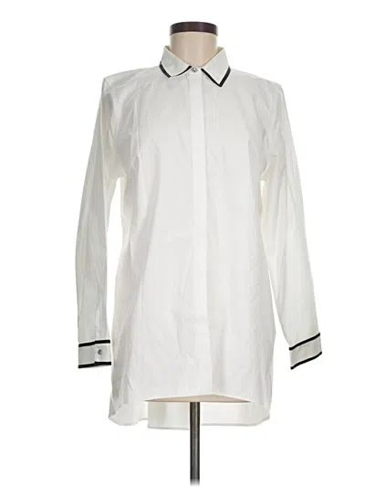 Pre-owned Chico's Long Sleeve Blouse In Ivory