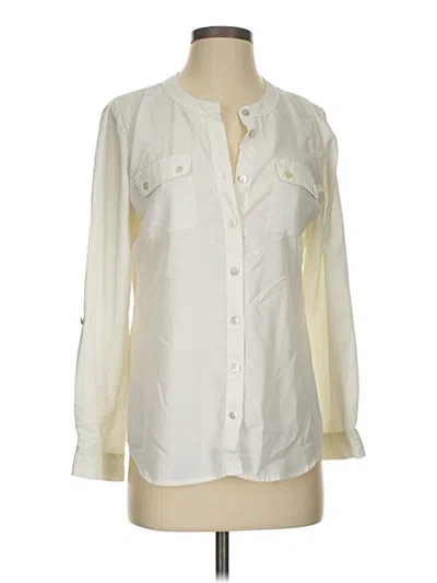 Pre-owned Chico's Long Sleeve Blouse In Ivory