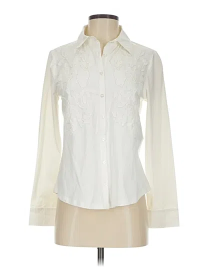 Pre-owned Chico's Long Sleeve Blouse In Ivory