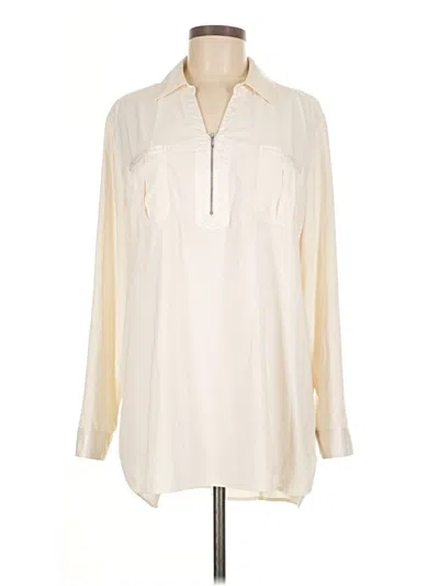 Pre-owned Chico's Long Sleeve Blouse In Ivory