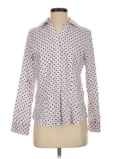 Pre-owned Chico's Long Sleeve Blouse In Ivory