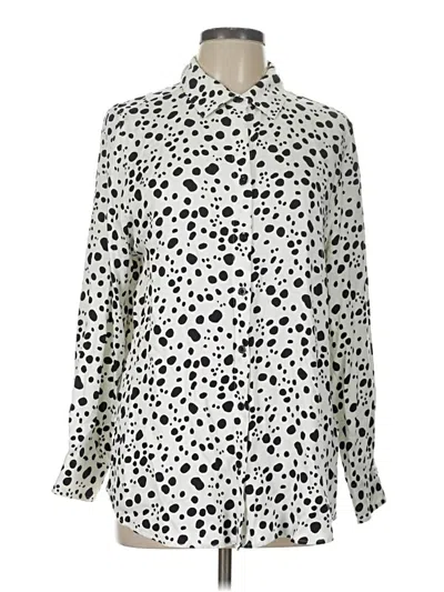 Pre-owned Chico's Long Sleeve Blouse In Ivory