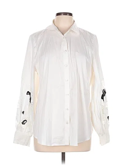 Pre-owned Chico's Long Sleeve Blouse In Ivory