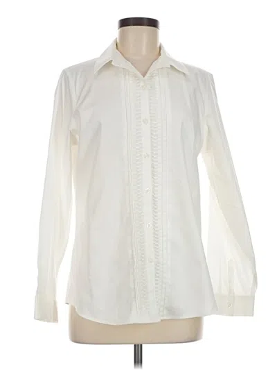 Pre-owned Chico's Long Sleeve Blouse In Ivory