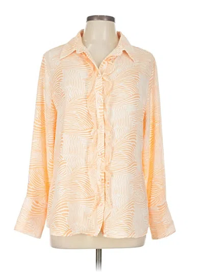 Pre-owned Chico's Long Sleeve Blouse In Orange