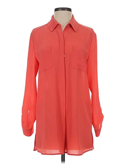 Pre-owned Chico's Long Sleeve Blouse In Orange