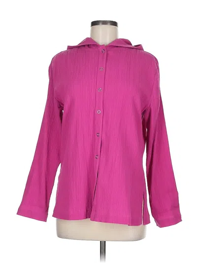 Pre-owned Chico's Long Sleeve Blouse In Pink