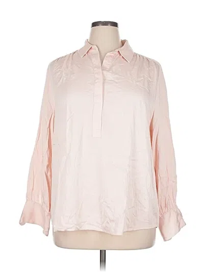 Pre-owned Chico's Long Sleeve Blouse In Pink