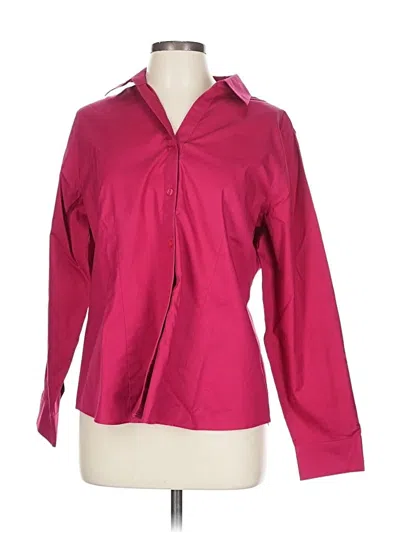 Pre-owned Chico's Long Sleeve Blouse In Pink