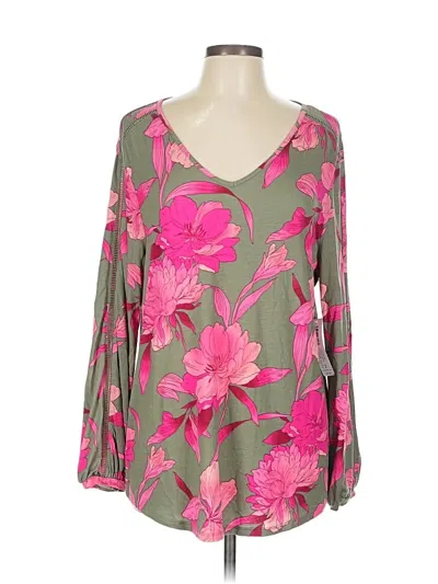 Chico's Long Sleeve Blouse In Pink