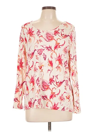 Pre-owned Chico's Long Sleeve Blouse In Pink