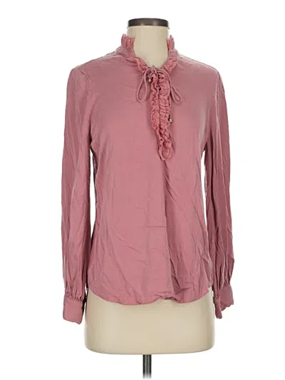 Pre-owned Chico's Long Sleeve Blouse In Pink