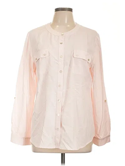 Pre-owned Chico's Long Sleeve Blouse In Pink