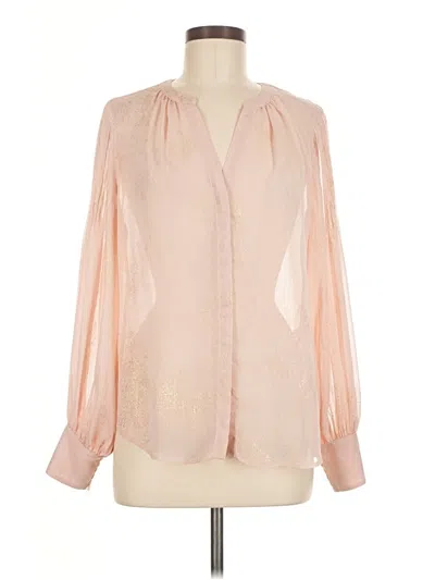 Pre-owned Chico's Long Sleeve Blouse In Pink