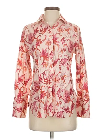 Pre-owned Chico's Long Sleeve Blouse In Pink