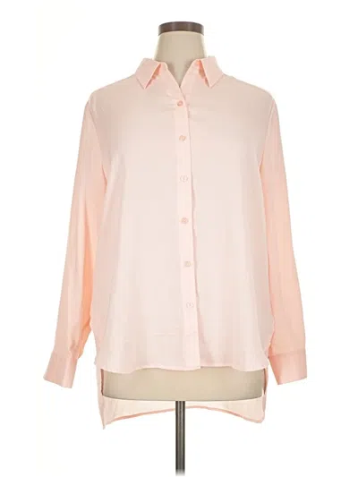 Pre-owned Chico's Long Sleeve Blouse In Pink