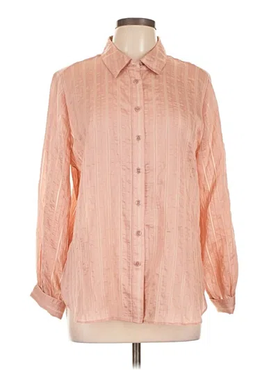 Pre-owned Chico's Long Sleeve Blouse In Pink