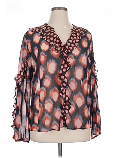Pre-owned Chico's Long Sleeve Blouse In Pink