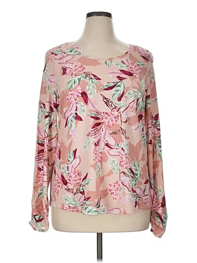 Pre-owned Chico's Long Sleeve Blouse In Pink