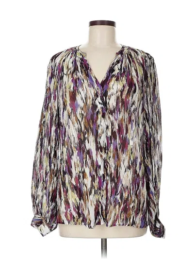 Pre-owned Chico's Long Sleeve Blouse In Purple