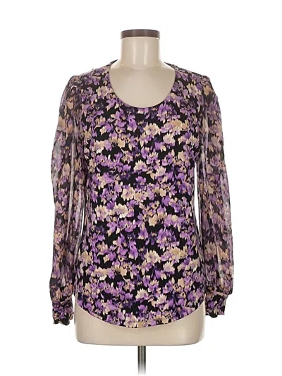 Pre-owned Chico's Long Sleeve Blouse In Purple