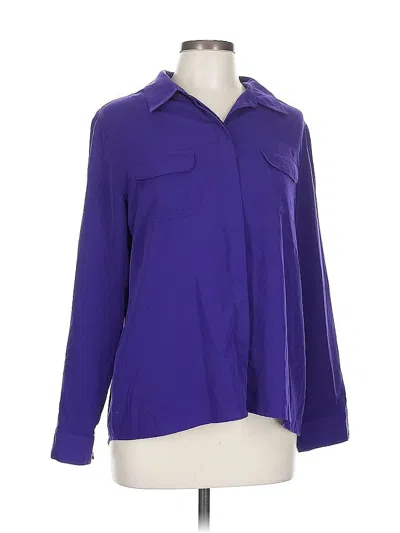 Pre-owned Chico's Long Sleeve Blouse In Purple