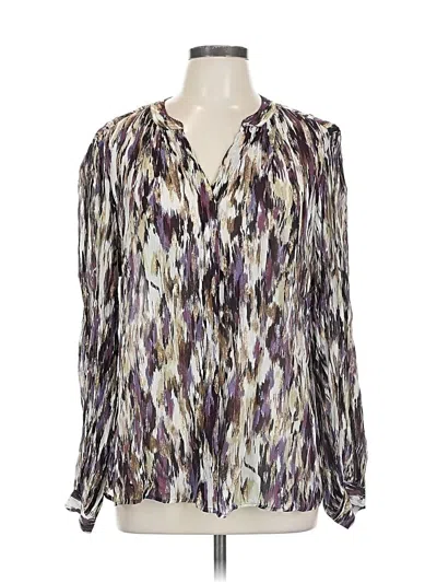 Pre-owned Chico's Long Sleeve Blouse In Purple