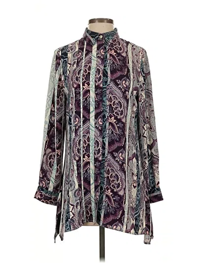 Pre-owned Chico's Long Sleeve Blouse In Purple