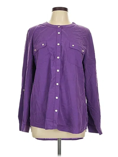Pre-owned Chico's Long Sleeve Blouse In Purple