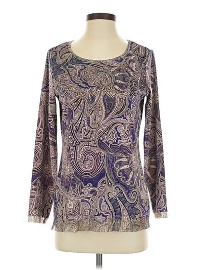 Pre-owned Chico's Long Sleeve Blouse In Purple