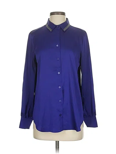 Pre-owned Chico's Long Sleeve Blouse In Purple