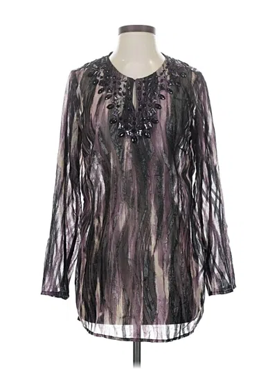 Pre-owned Chico's Long Sleeve Blouse In Purple