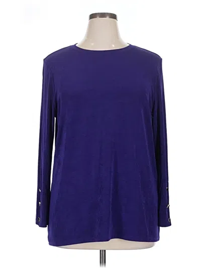 Pre-owned Chico's Long Sleeve Blouse In Purple