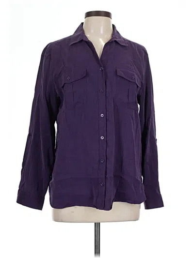 Pre-owned Chico's Long Sleeve Blouse In Purple