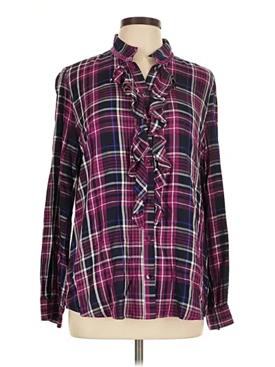 Pre-owned Chico's Long Sleeve Blouse In Purple