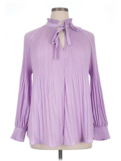 Pre-owned Chico's Long Sleeve Blouse In Purple