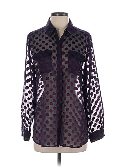 Pre-owned Chico's Long Sleeve Blouse In Purple