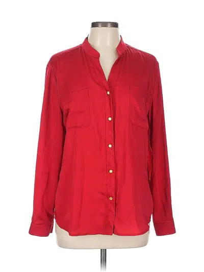 Pre-owned Chico's Long Sleeve Blouse In Red