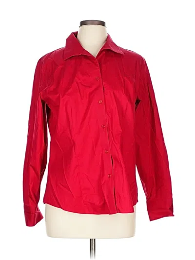 Pre-owned Chico's Long Sleeve Blouse In Red