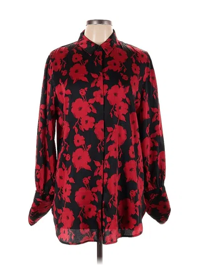 Pre-owned Chico's Long Sleeve Blouse In Red