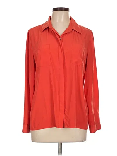 Pre-owned Chico's Long Sleeve Blouse In Red