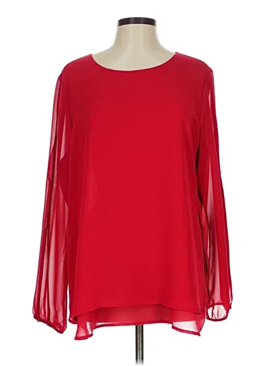 Pre-owned Chico's Long Sleeve Blouse In Red